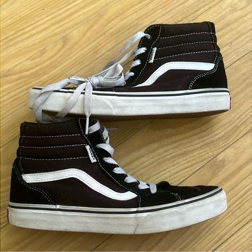 Vans Sk8-Hi Black High-Top Skate Shoes Sneakers Size 6 Youth EU 38 Streetwear